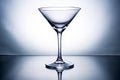 A closeup isolated shot of an empty martini glass Royalty Free Stock Photo
