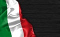 Closeup of Italia flag