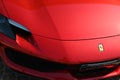 Closeup of italian luxury ferrari car headlight