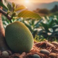 Closeup of jackfruit tree on the field Royalty Free Stock Photo