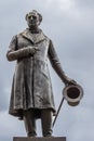 Closeup of James Oswald Statue on George Square, Glasgow Scotland UK.