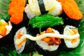 Closeup japanese sushi. Series japanese food