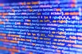 Closeup of Java Script, CSS and HTML code. Royalty Free Stock Photo