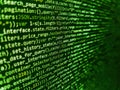 Closeup of Java Script and HTML code. Front-end applications in the color concept. Coding application by programmer developer. RNN Royalty Free Stock Photo
