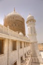 Closeup of Jaygurudev Temple refurbishment