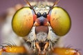 closeup of a jewellike damselfly eye Royalty Free Stock Photo