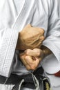 Closeup of karate hands