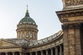 Closeup of Kazan Cathedral in St Petersburg, Russia. Royalty Free Stock Photo