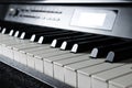 Closeup key piano near the window Royalty Free Stock Photo