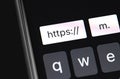 keyboard with http or m. typed in browser