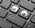 Closeup keyboard of a modern laptop Royalty Free Stock Photo