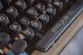 Closeup keyboard of Old type writer vintage style Royalty Free Stock Photo