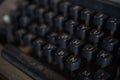 Closeup keyboard of Old type writer vintage style