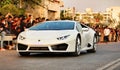 Closeup of Lamborghini Huracan displayed at a college festival in Pune, India Royalty Free Stock Photo