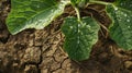 A closeup of a large greenleafed plant with intricate root systems shows the effects of regular irrigation with