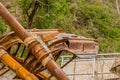 Closeup of large iron marine anchor Royalty Free Stock Photo