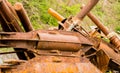 Closeup of large iron marine anchor Royalty Free Stock Photo