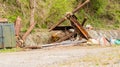 Closeup of large iron marine anchor Royalty Free Stock Photo