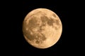 Closeup of a large shining full moon