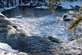 Closeup of Laughlin Falls flowing along the Coldwater River Royalty Free Stock Photo