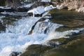 Closeup of Laughlin Falls flowing along the Coldwater River Royalty Free Stock Photo
