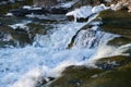 Closeup of Laughlin Falls flowing along the Coldwater River Royalty Free Stock Photo