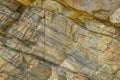 Closeup of layered rocks