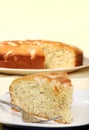 Closeup lemon poppy seed cake