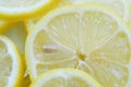 Closeup of lemon slices with seed