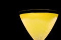 Closeup of lemoncello cocktail