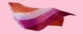 Lesbian pride flag in a web banner format