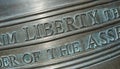 Closeup of Lettering on the Liberty Bell-Horizontal