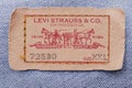 Closeup of Levi Strauss label.