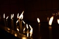 Closeup of lighted candles in a church in turkey Royalty Free Stock Photo