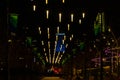 Closeup of the lights on Farnam Street at the Heartland of America Park. Royalty Free Stock Photo