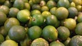 Closeup lime asian calamansi fruits