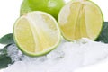 Closeup lime and ice