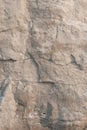 Closeup limestone rock face showing weathered strata Geology walpaper or background Royalty Free Stock Photo