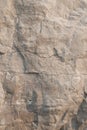 Closeup limestone rock face showing weathered strata Geology walpaper or background Royalty Free Stock Photo