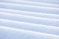 Lines of pure white snow piles
