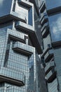 Closeup of Lippo Centre in Hong Kong Royalty Free Stock Photo