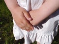 Closeup of Little Girls Hands