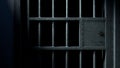 Jail Cell Door And Welded Iron Bars Royalty Free Stock Photo