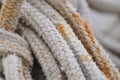 Closeup look to the sail rope knot Royalty Free Stock Photo