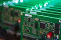 Closeup of Lot of Electronic Printed Circuits Royalty Free Stock Photo