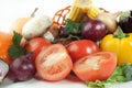 Closeup.lots of fresh vegetables.isolated on a white background