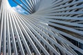 Closeup low angle shot of abstract sculpture in Mainz, Germany