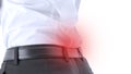 Closeup of lower back pain Royalty Free Stock Photo