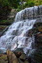 Closeup of Lower Decew Falls cascading over cliff Royalty Free Stock Photo