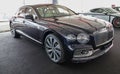 Closeup of a luxurious black car Bentley Flying Spur